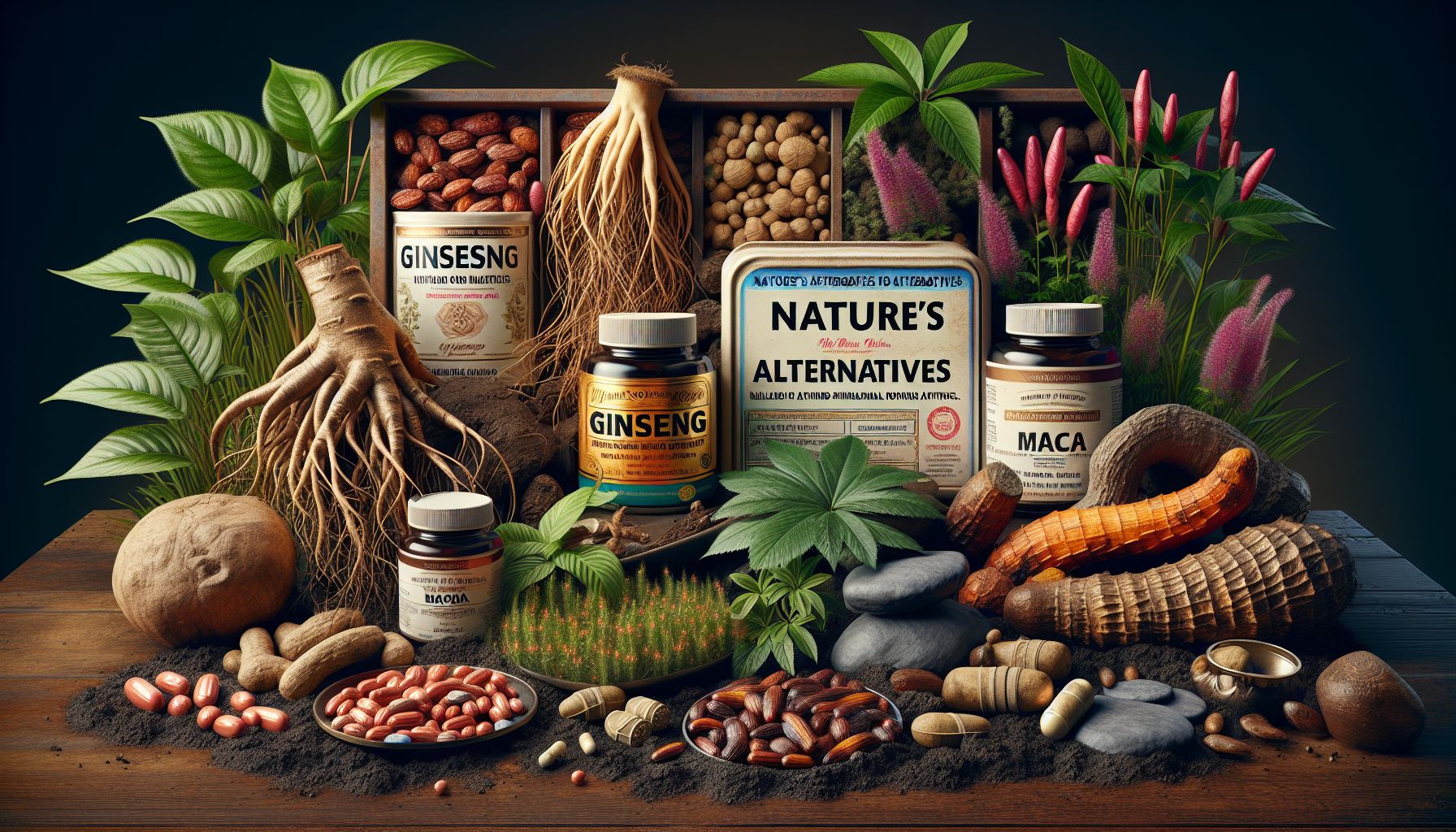 A variety of natural herbal alternatives to Viagra